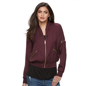 Women's Jennifer Lopez Luxe Essentials Bomber Jacket