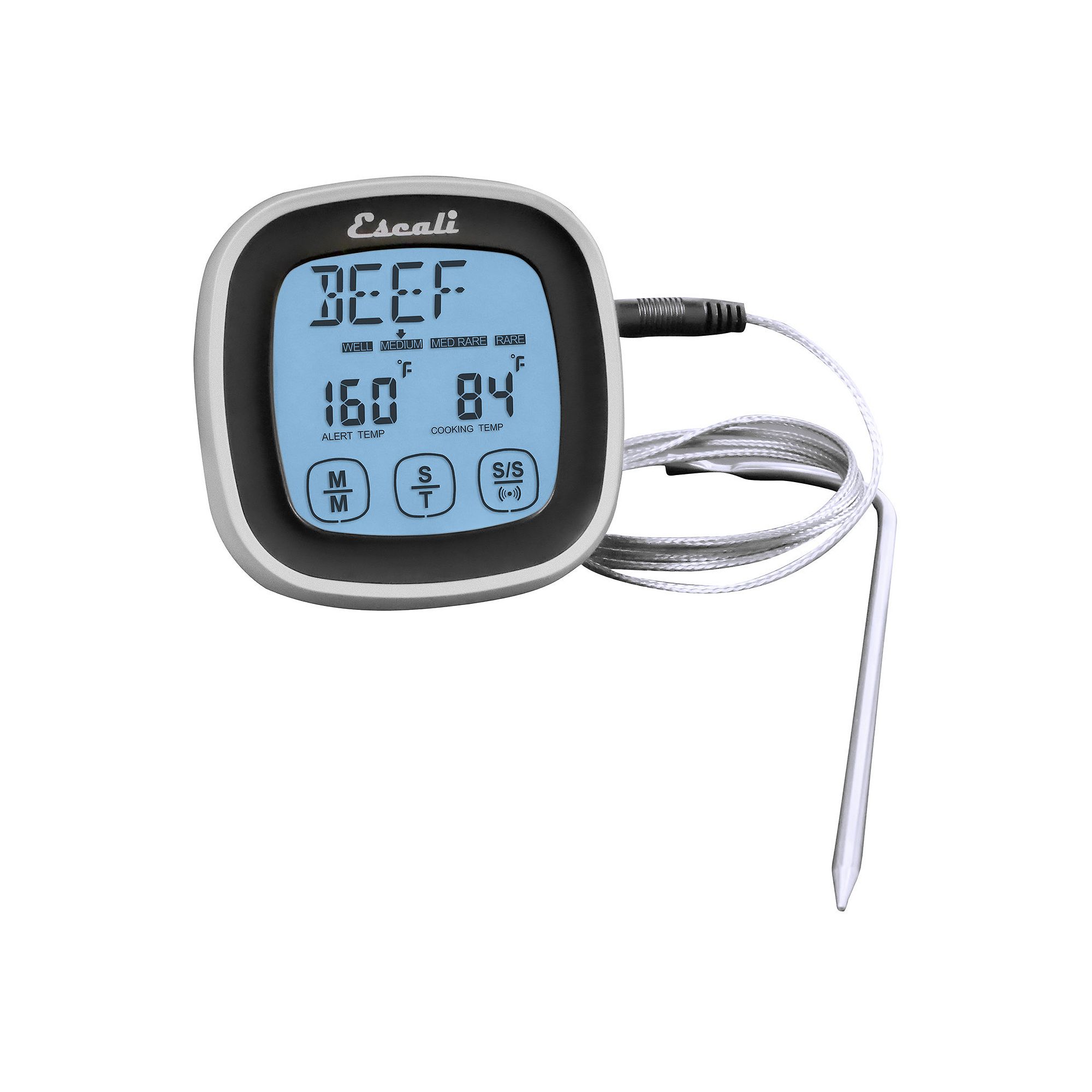 Escali Touch Screen Thermometer & Timer, Black