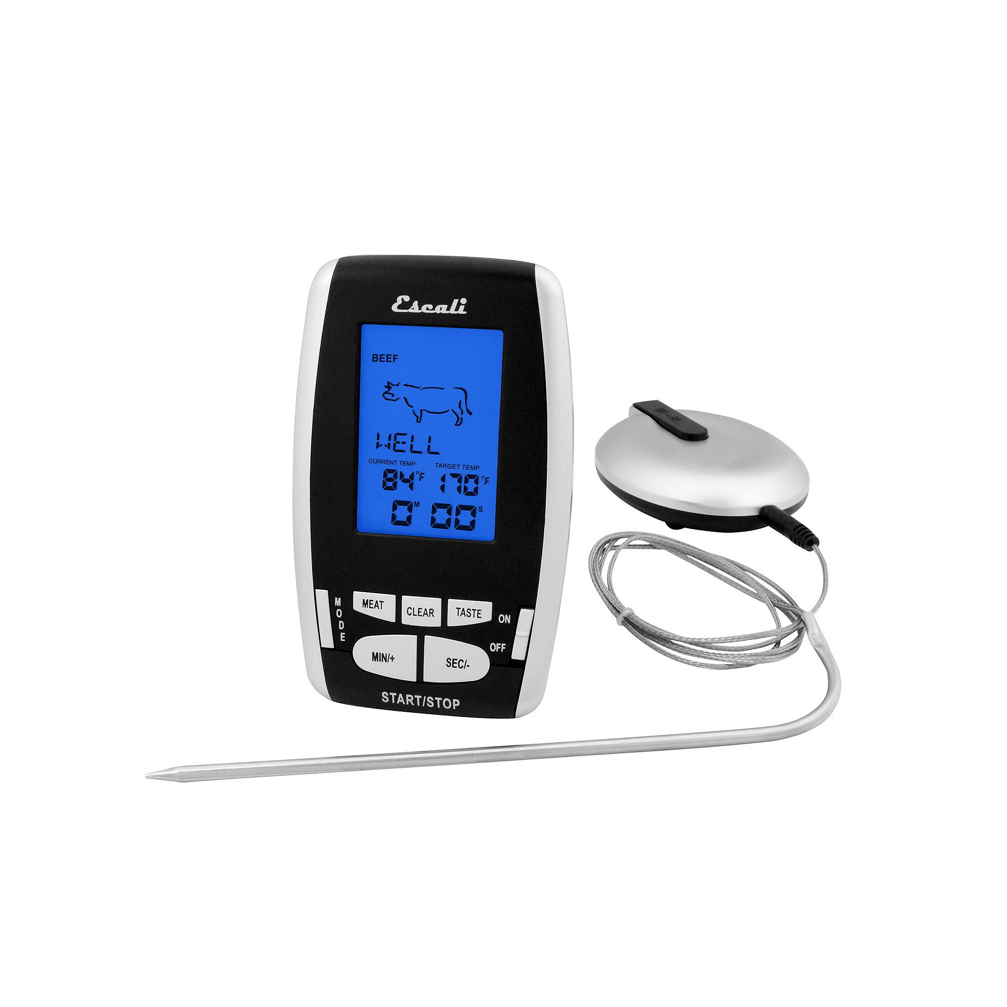 Escali Wireless Thermometer & Timer, Black