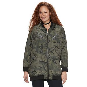 Plus Size Rock & Republic® Camo Bomber Jacket