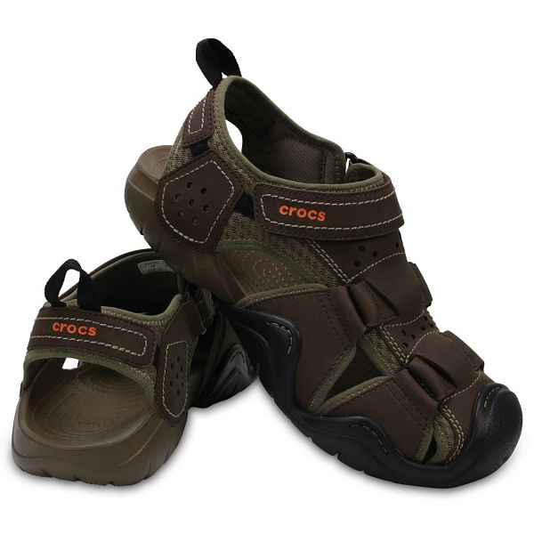 Crocs Swiftwater Men's Leather Fisherman Sandals