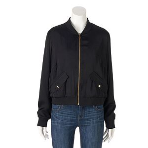 Plus Size Jennifer Lopez Embroidered Bomber Jacket