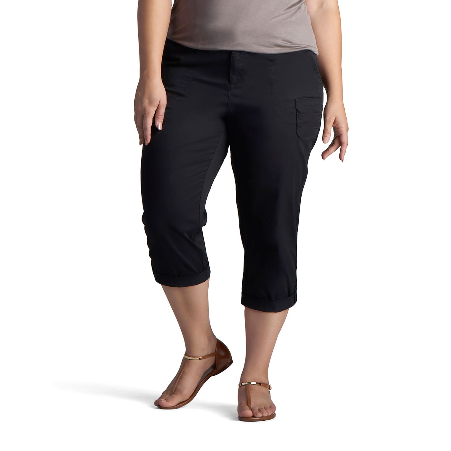 kohls lee relaxed fit capris