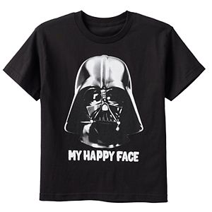 Boys 8-20 Star Wars Darth Vader Happy Face Tee