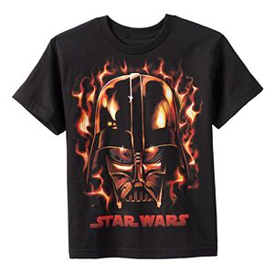 Boys 8-20 Star Wars Flamed Up Darth Vader Tee