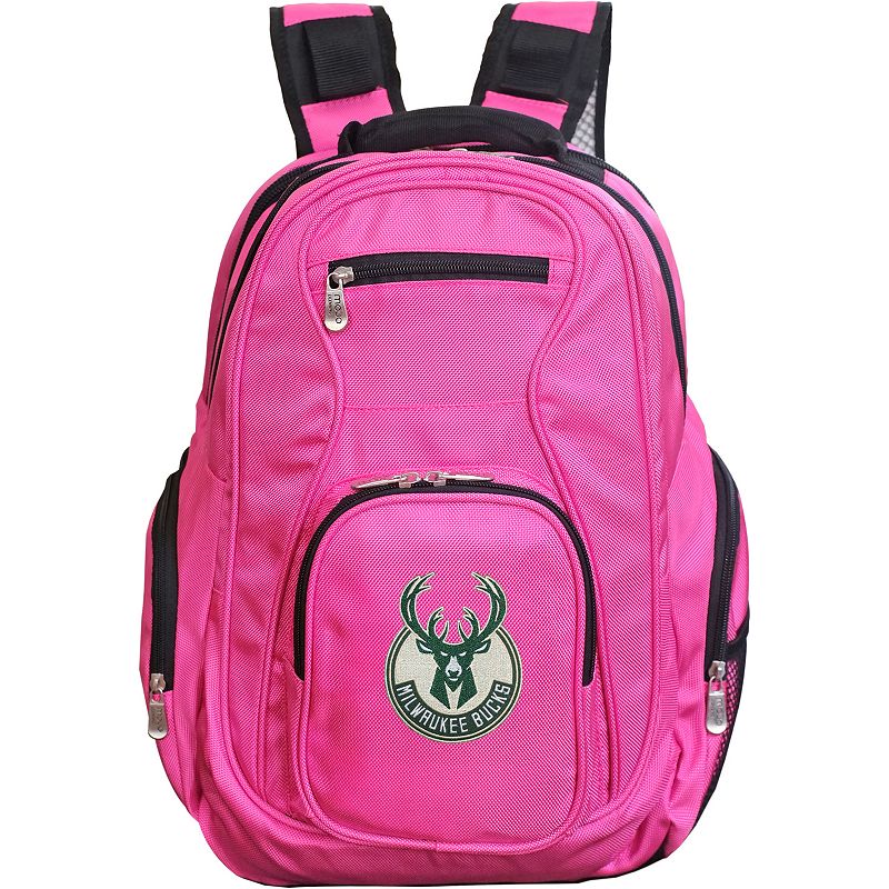 Milwaukee Bucks Premium Laptop Backpack, Pink