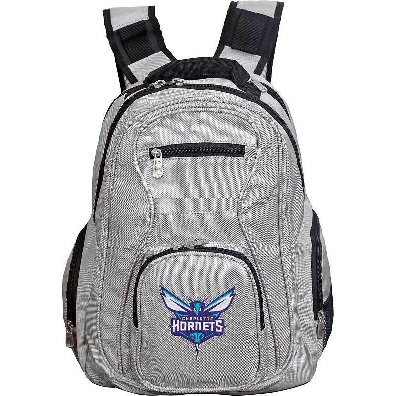 Charlotte Hornets Premium Laptop Backpack, Grey