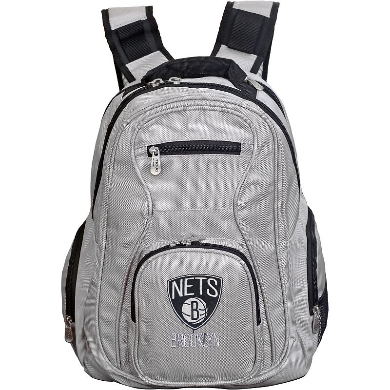 Brooklyn Nets Premium Laptop Backpack, Grey