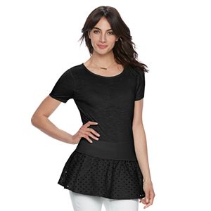 Women's ELLE™ Eyelet Tee