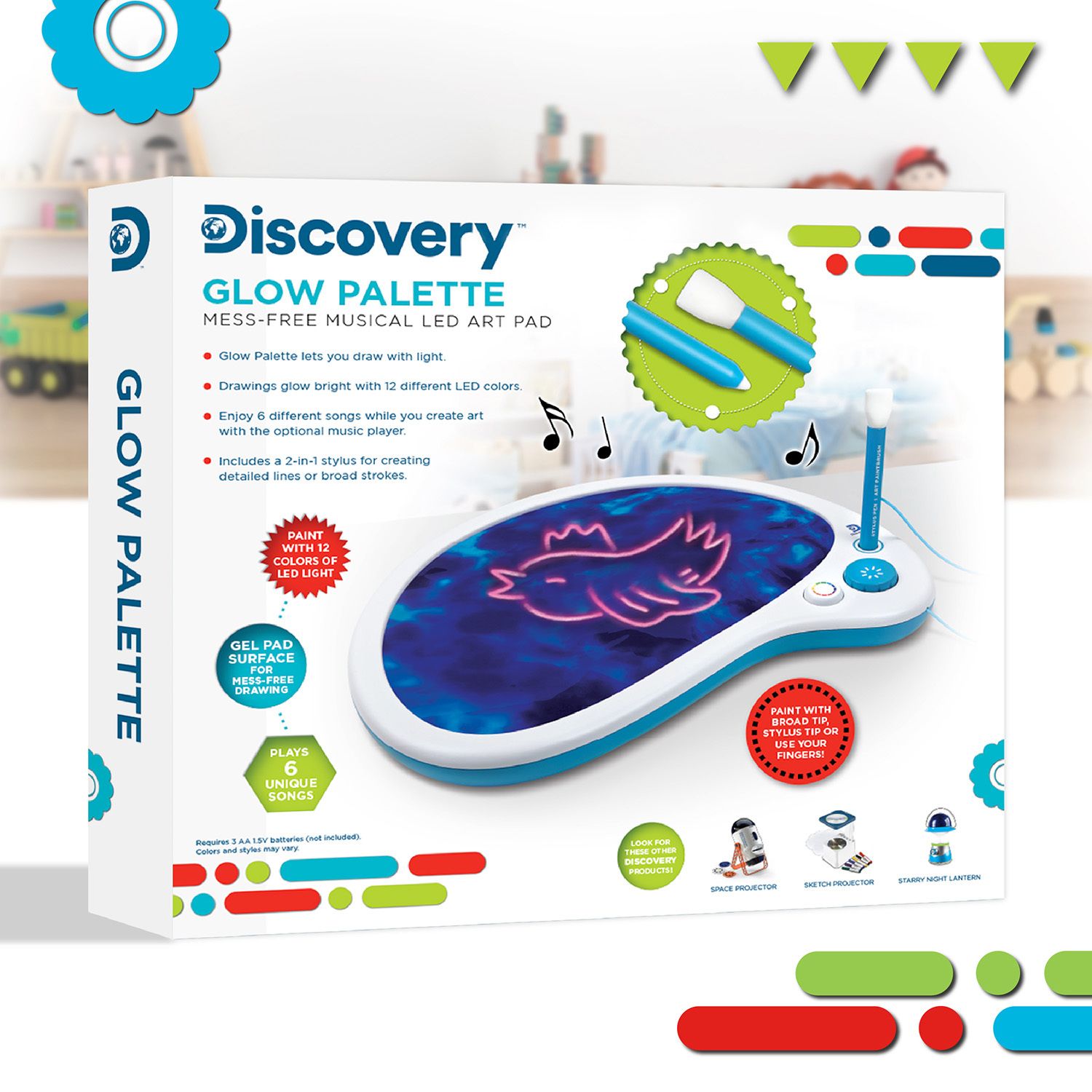 Jual FAO Schwarz Mess Free Drawing Glow Palette - Kota Tangerang