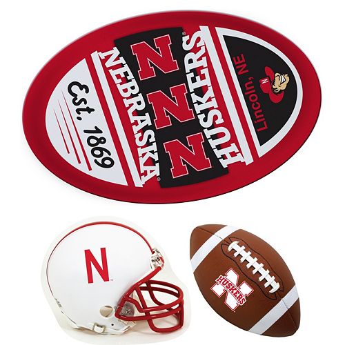 Nebraska Cornhuskers Helmet 3-Piece Magnet Set