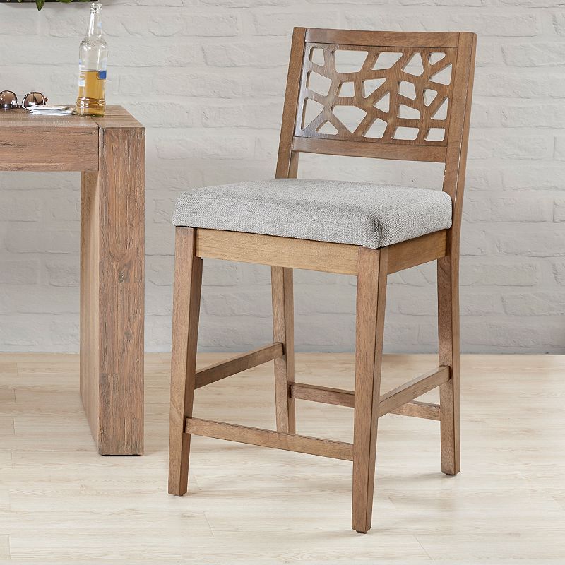 52765607 INK+IVY Crackle Contemporary Cutout Counter Stool, sku 52765607