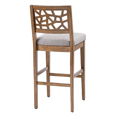 INK+IVY Crackle Contemporary Cutout Counter Stool