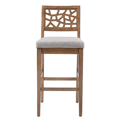 INK+IVY Crackle Contemporary Cutout Counter Stool