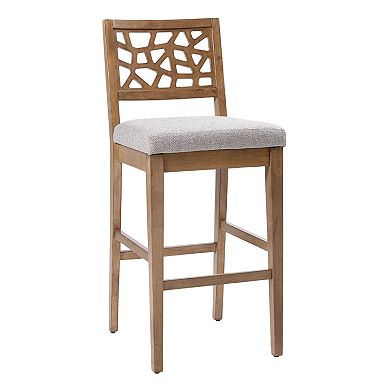 INK+IVY Crackle Contemporary Cutout Counter Stool