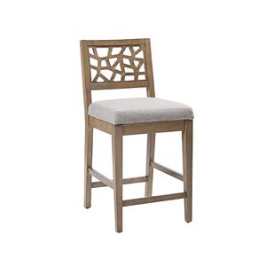 INK+IVY Crackle Contemporary Cutout Bar Stool