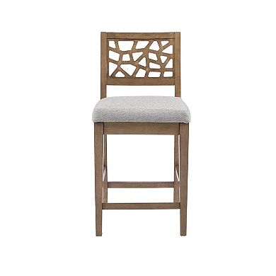 INK+IVY Crackle Contemporary Cutout Bar Stool