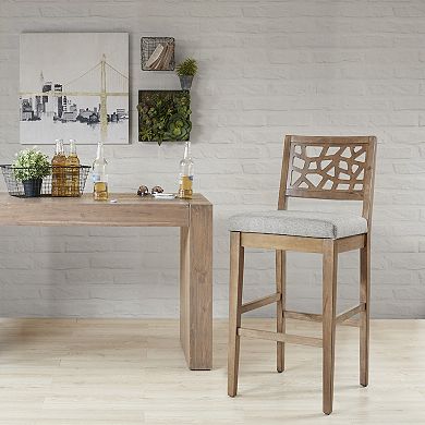 INK+IVY Crackle Contemporary Cutout Bar Stool