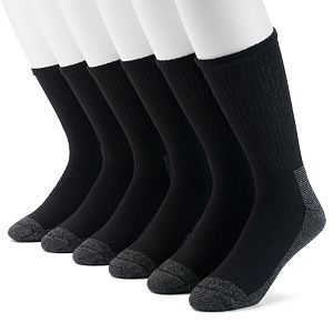 Extended Size Croft & Barrow® 6-pack Opticool Work Crew Socks