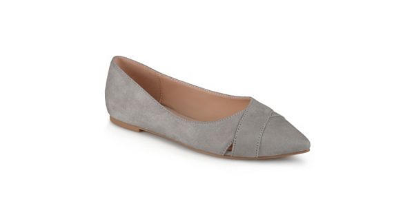 gray pointed flats