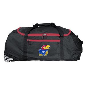 Kansas Jayhawks Wheeled Collapsible Duffle Bag