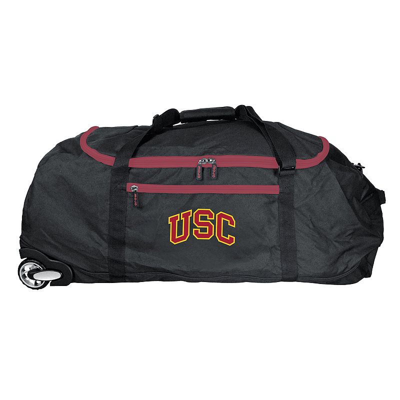 USC Trojans Wheeled Collapsible Duffle Bag, Black, ROLNG DUFF