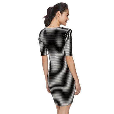 Juniors' Candie's® Striped Bodycon Dress