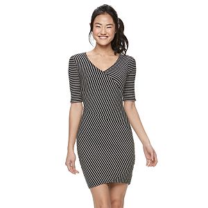 Juniors' Candie's® Striped Bodycon Dress