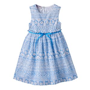 Baby Girl Blueberi Boulevard Crochet Open-Back Dress