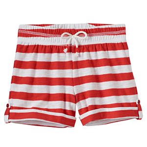 Girls 4-10 Jumping Beans® Striped Roll-Tab Shorts