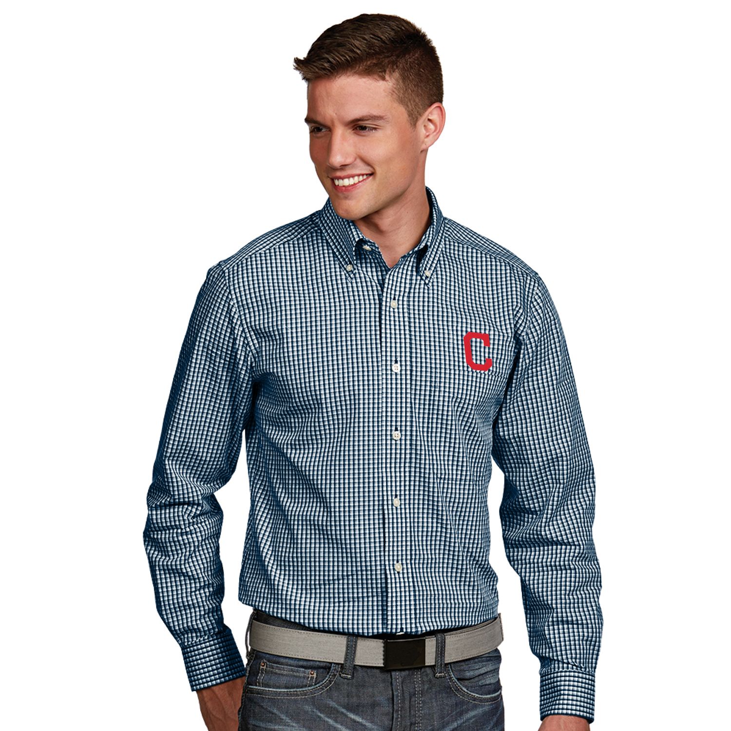 cleveland indians button down shirt