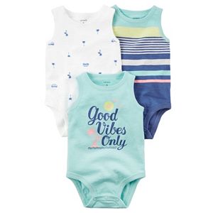 Baby Boy Carter's 3-pk. Sleeveless Print & Graphic Bodysuits