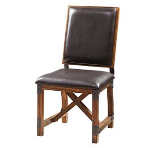 INK+IVY Lancaster Faux-Leather Dining Chair
