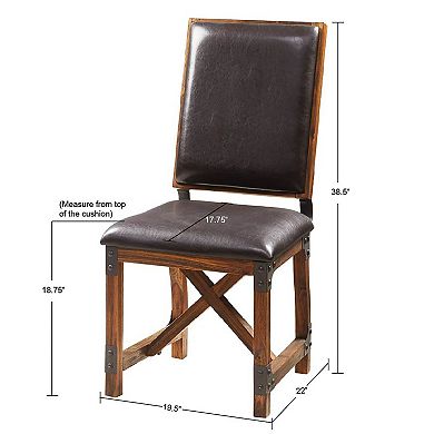 INK+IVY Lancaster Faux-Leather Dining Chair