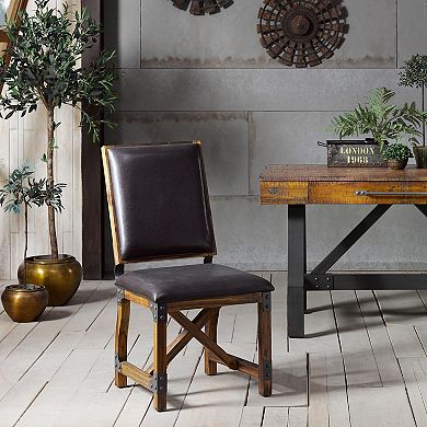 INK+IVY Lancaster Faux-Leather Dining Chair