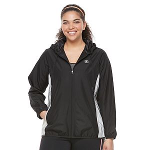 Plus Size FILA SPORT® Colorblock Mesh Hooded Jacket