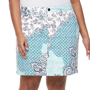 Plus Size Croft & Barrow® 5-Pocket Essential Floral Skort