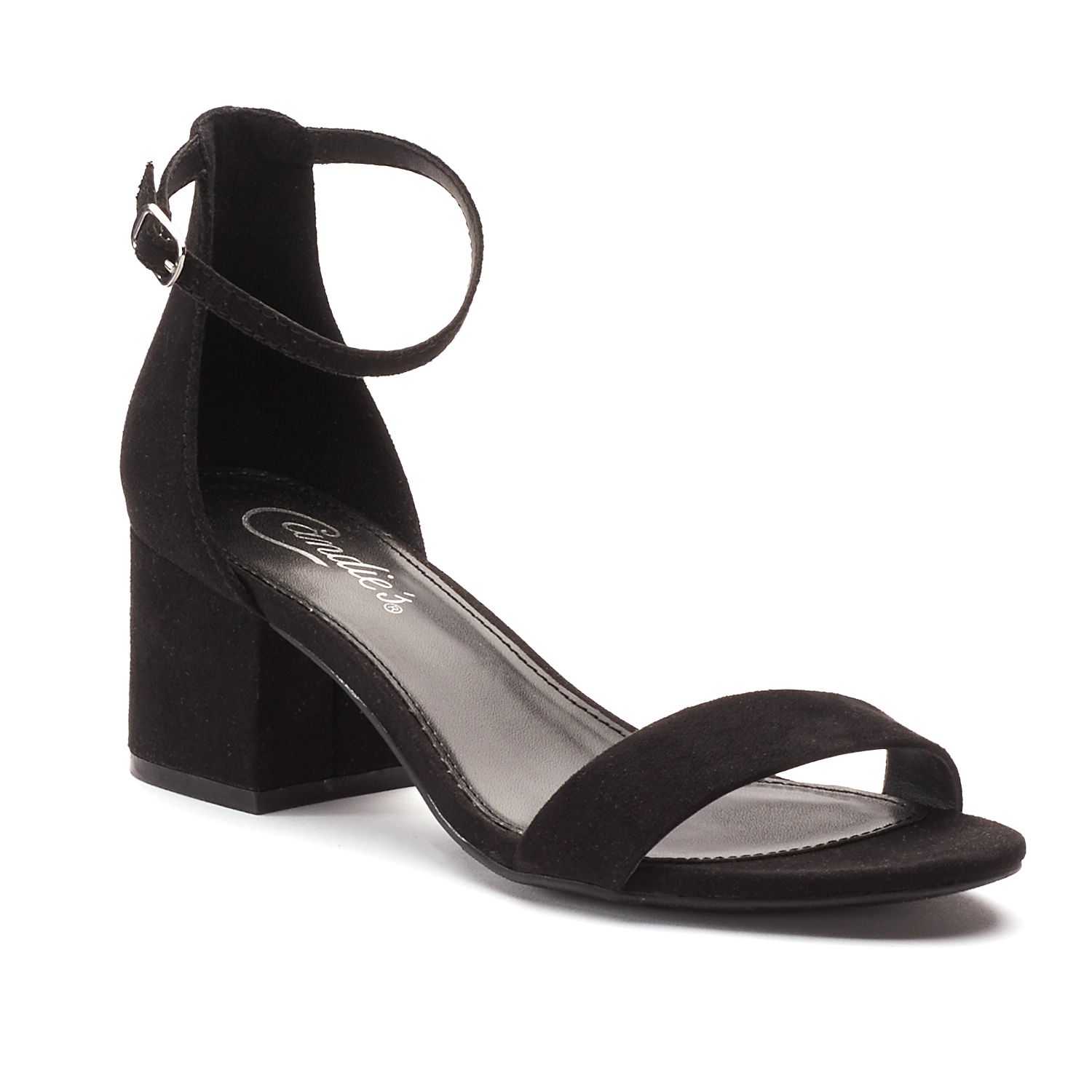 black block heel evening shoes