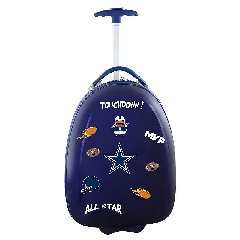 Childrens Dallas Cowboys Hardshell Wheeled Luggage Pod, Blue, CARRY ON