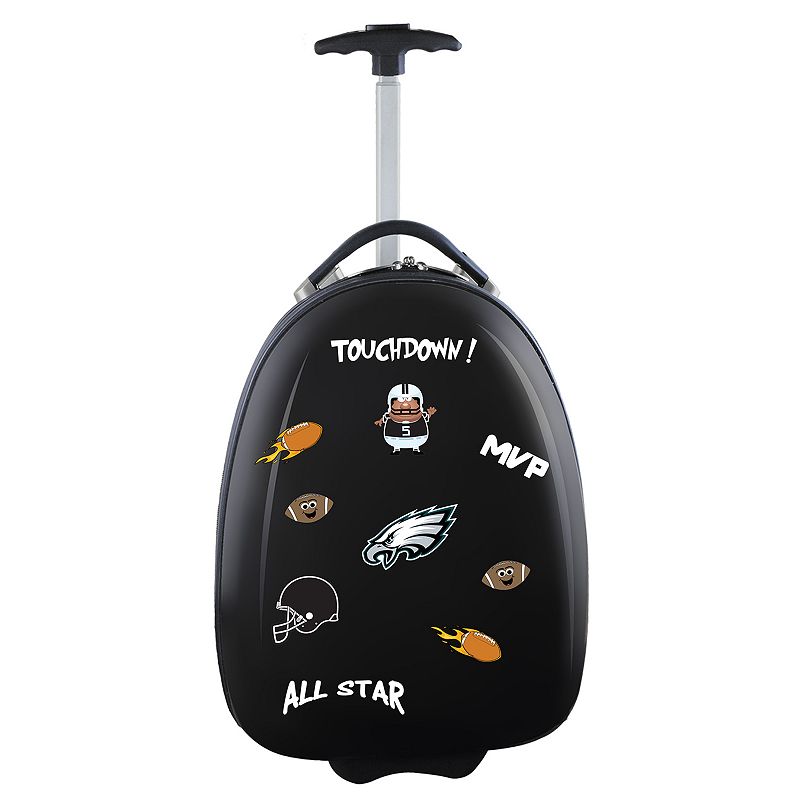 Childrens Philadelphia Eagles Hardshell Wheeled Luggage Pod, Black, CARRY 