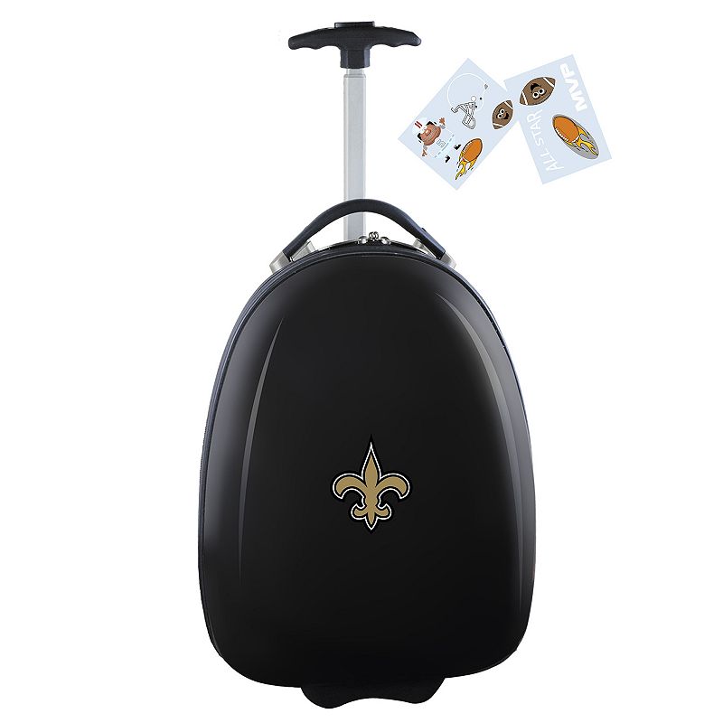 Childrens New Orleans Saints Hardshell Wheeled Luggage Pod, Black, CARRY O