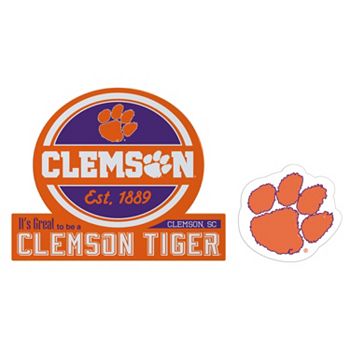 Clemson Tigers Jumbo Tailgate Mascot Peel Stick Decal Set