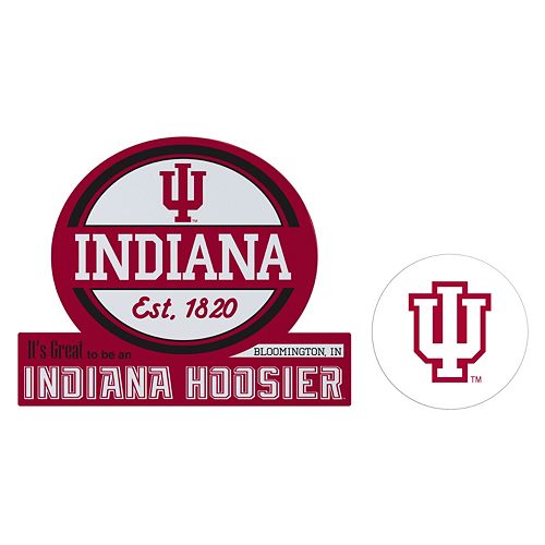 Indiana Hoosiers Jumbo Tailgate & Mascot Peel & Stick Decal Set