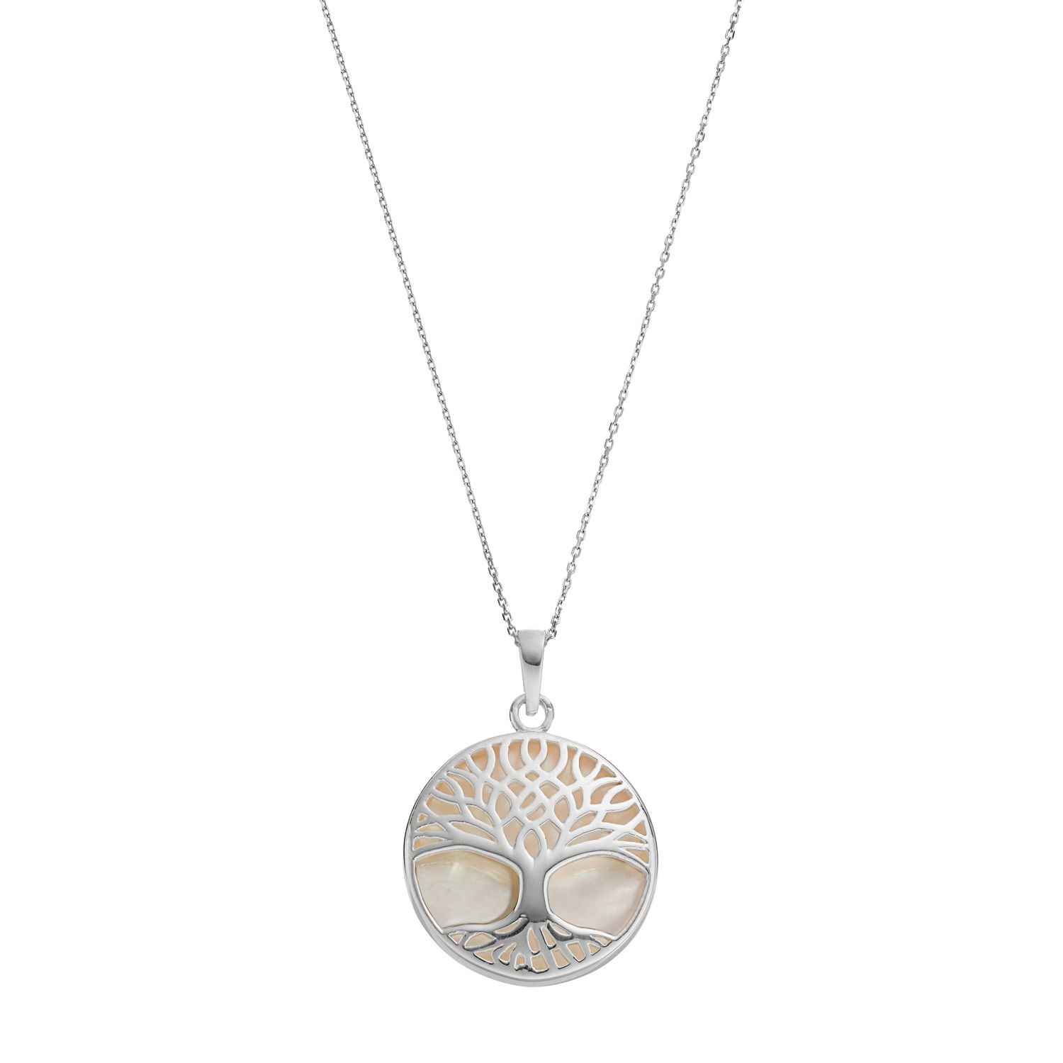 mother of pearl tree of life necklace