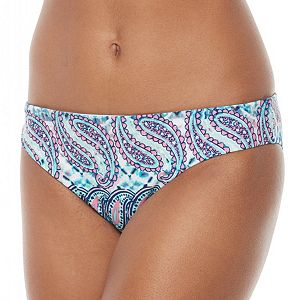 Women's Pink Envelope Paisley Scoop Bikini Bottoms