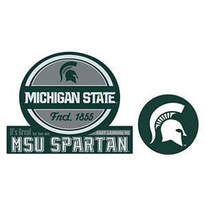 Michigan State Spartans Jumbo Tailgate & Mascot Peel & Stick Decal Set