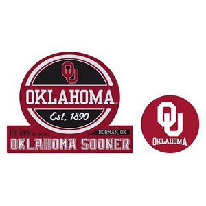 Oklahoma Sooners Jumbo Tailgate & Mascot Peel & Stick Decal Set