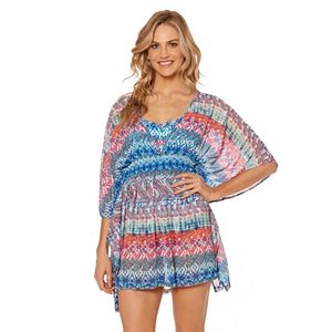 Women's Pink Envelope Paisley Chiffon Kimono Cover-Up