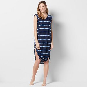 Women's SONOMA Goods for Life™ Pajamas: Knot Hem Midi Sleep Shirt