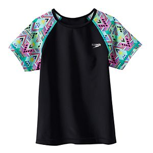 Girls 7-16 Speedo Diamond Geometric Swim Rashguard